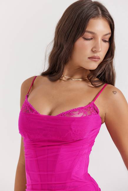 klær nalini fuchsia maxi kjole House of CB J6RL197
