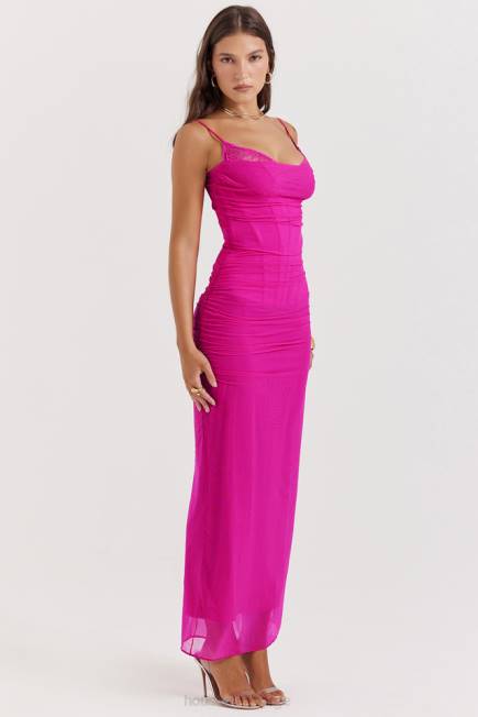 klær nalini fuchsia maxi kjole House of CB J6RL197