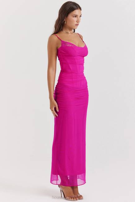 klær nalini fuchsia maxi kjole House of CB J6RL197