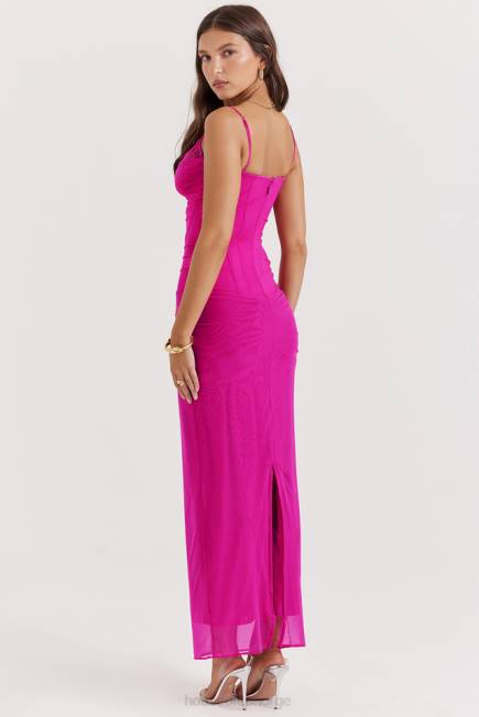 klær nalini fuchsia maxi kjole House of CB J6RL197