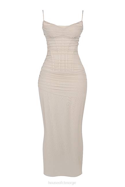 klær nalini sand maxi kjole House of CB J6RL153
