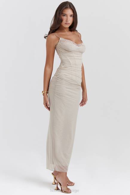 klær nalini sand maxi kjole House of CB J6RL153