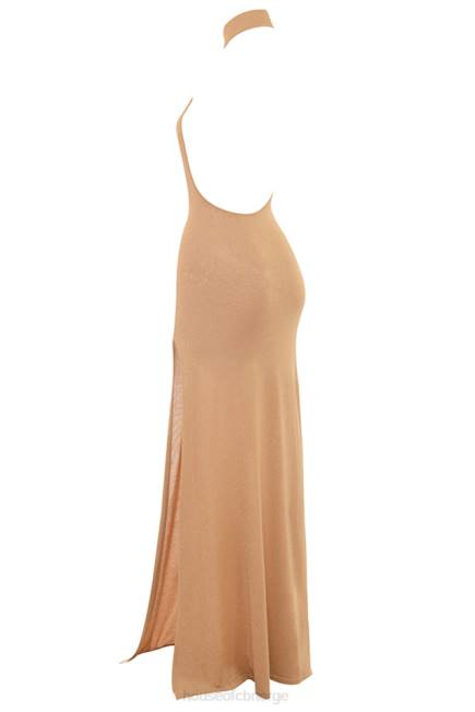 klær selia gold strikket maxi kjole House of CB J6RL113