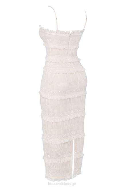 klær solana elfenben paljett fold maxi kjole House of CB J6RL241