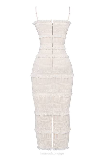 klær solana elfenben paljett fold maxi kjole House of CB J6RL241