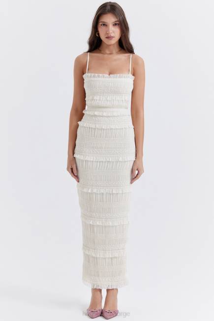 klær solana elfenben paljett fold maxi kjole House of CB J6RL241
