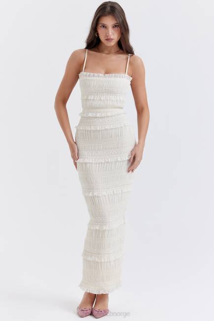 klær solana elfenben paljett fold maxi kjole House of CB J6RL241