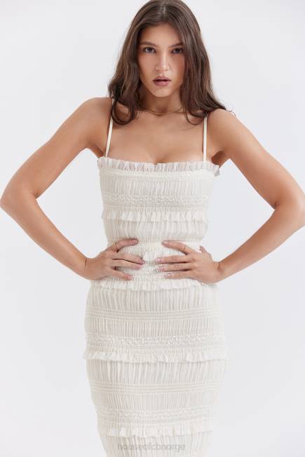 klær solana elfenben paljett fold maxi kjole House of CB J6RL241