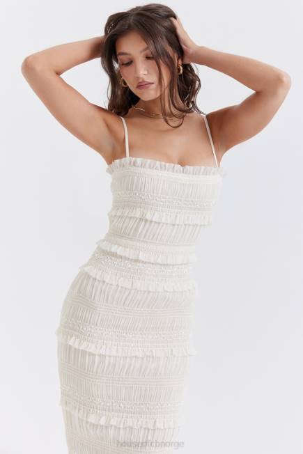 klær solana elfenben paljett fold maxi kjole House of CB J6RL241