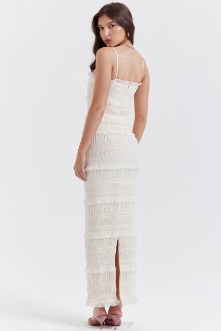 klær solana elfenben paljett fold maxi kjole House of CB J6RL241