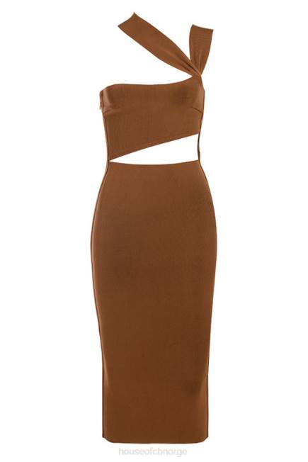 klær aina tan cut out bandasje midikjole House of CB J6RL598
