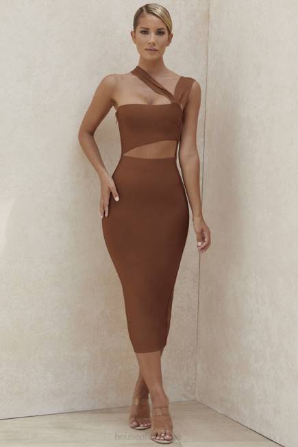 klær aina tan cut out bandasje midikjole House of CB J6RL598
