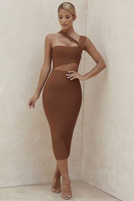 klær aina tan cut out bandasje midikjole House of CB J6RL598