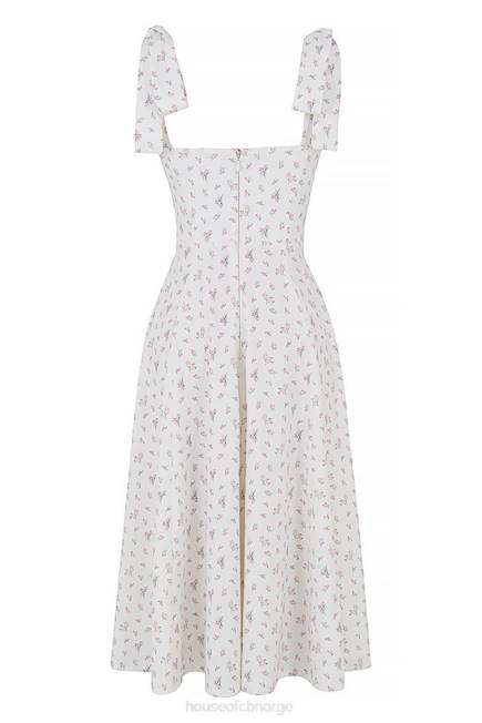 klær alicia hvit floral midi sundress House of CB J6RL565