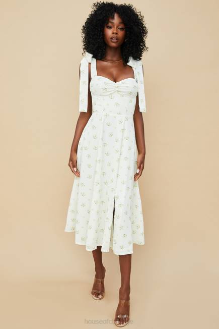 klær alicia ivory floral midi sundress House of CB J6RL553