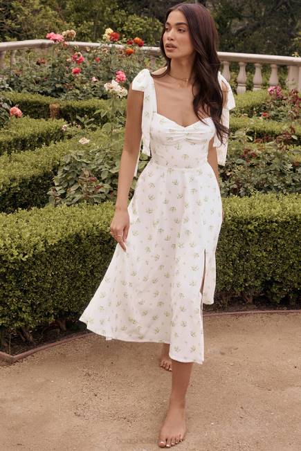 klær alicia ivory floral midi sundress House of CB J6RL553