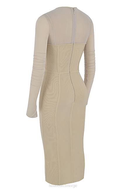klær beatrice beige korsett midikjole House of CB J6RL528