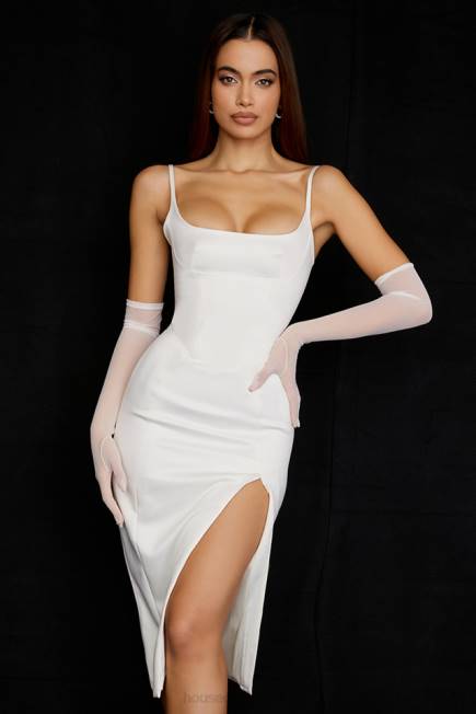 klær casimira ivory sateng korsett midikjole House of CB J6RL522