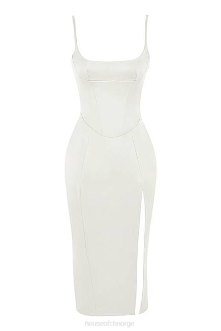 klær casimira ivory sateng korsett midikjole House of CB J6RL522