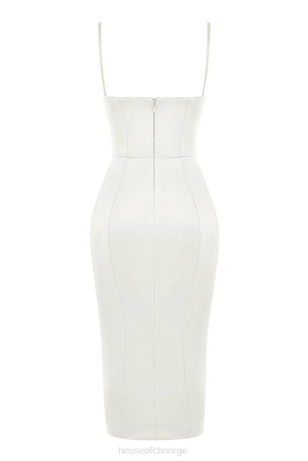 klær casimira ivory sateng korsett midikjole House of CB J6RL522