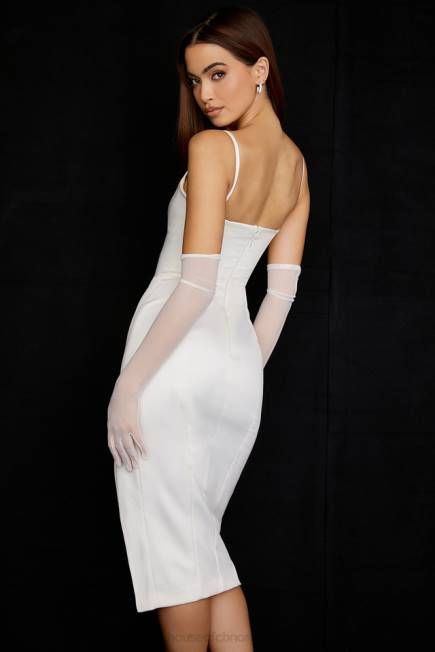klær casimira ivory sateng korsett midikjole House of CB J6RL522