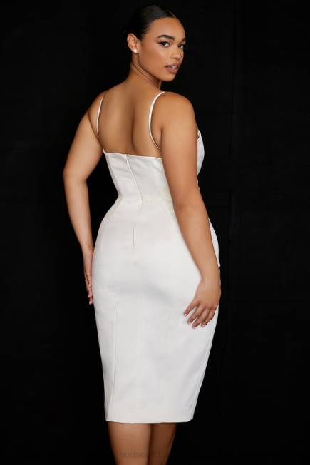 klær casimira ivory sateng korsett midikjole House of CB J6RL522