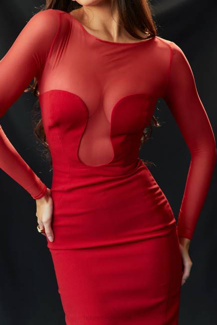 klær darcy scarlet stupe midikjole House of CB J6RL109