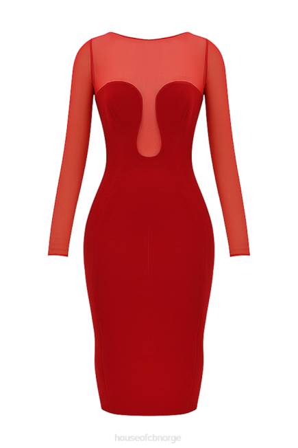 klær darcy scarlet stupe midikjole House of CB J6RL109