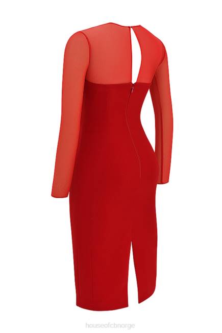 klær darcy scarlet stupe midikjole House of CB J6RL109