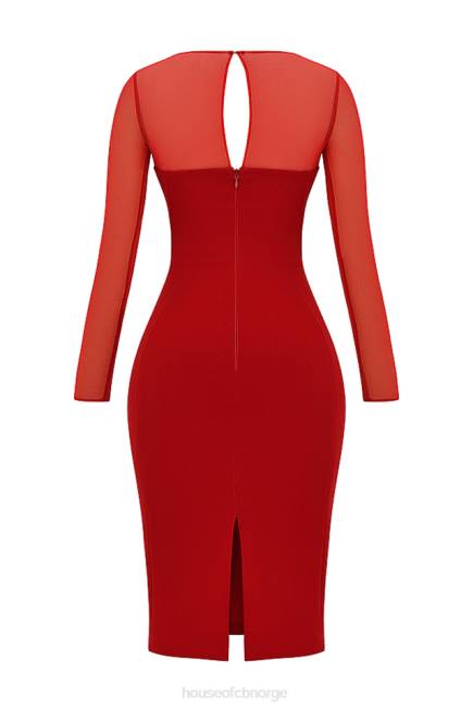 klær darcy scarlet stupe midikjole House of CB J6RL109