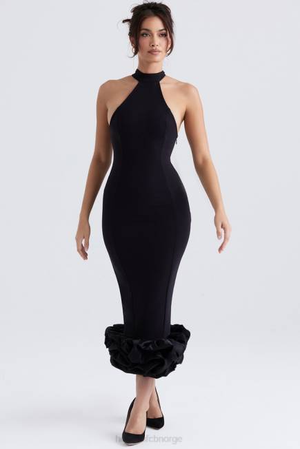 klær einer sort peplum midikjole House of CB J6RL346