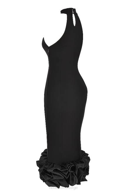 klær einer sort peplum midikjole House of CB J6RL346