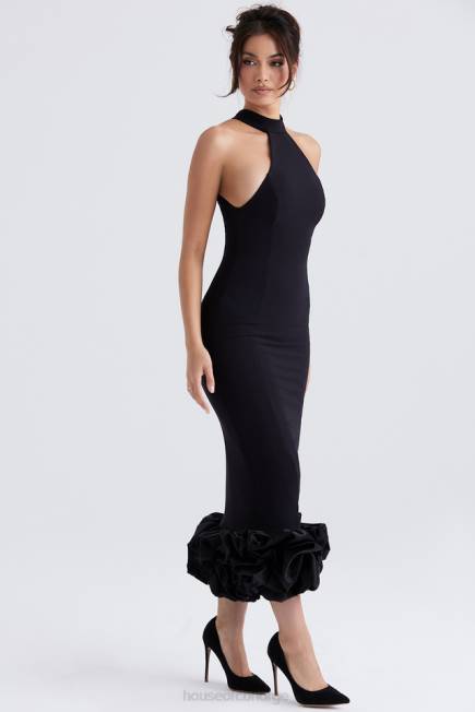 klær einer sort peplum midikjole House of CB J6RL346