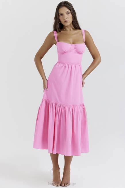 klær elia fransk rosa midi sundress House of CB J6RL211