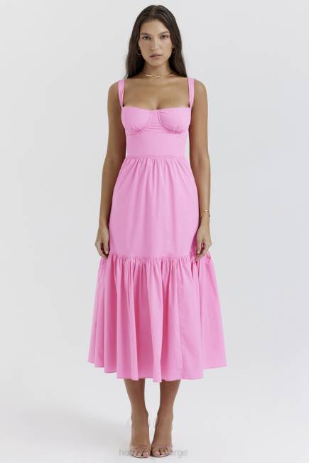 klær elia fransk rosa midi sundress House of CB J6RL211