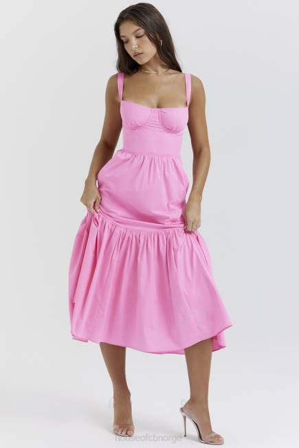 klær elia fransk rosa midi sundress House of CB J6RL211