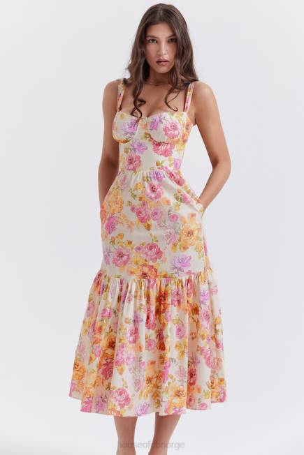 klær elia ivory floral midi sundress House of CB J6RL257