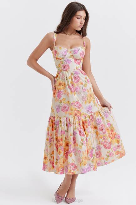 klær elia ivory floral midi sundress House of CB J6RL257