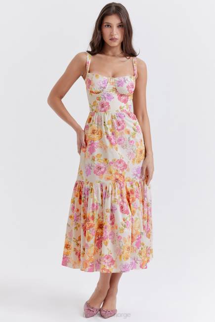 klær elia ivory floral midi sundress House of CB J6RL257