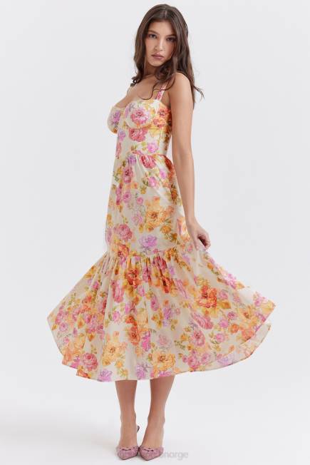 klær elia ivory floral midi sundress House of CB J6RL257