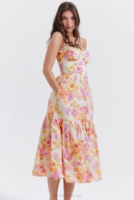 klær elia ivory floral midi sundress House of CB J6RL257