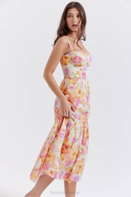 klær elia ivory floral midi sundress House of CB J6RL257