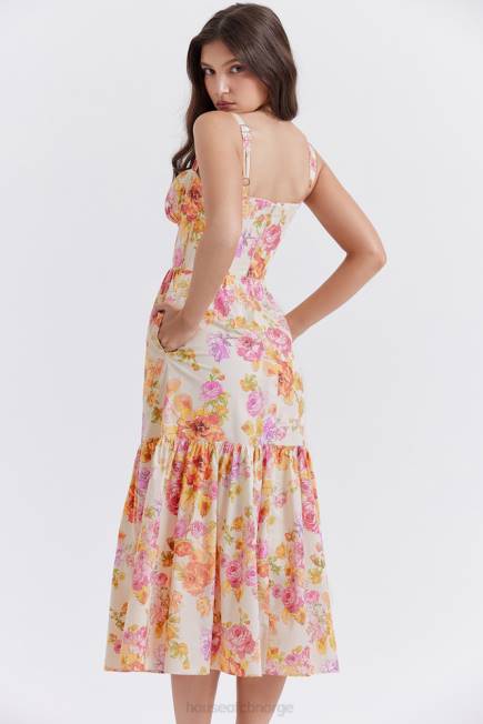 klær elia ivory floral midi sundress House of CB J6RL257