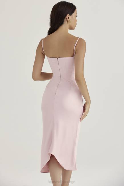 klær imogen rose rosa sateng korsett midikjole House of CB J6RL407