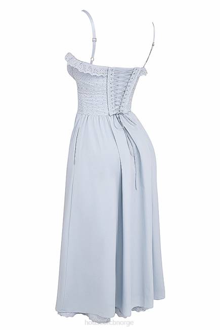 klær jaime myk blå broderie anglais midi sundress House of CB J6RL213