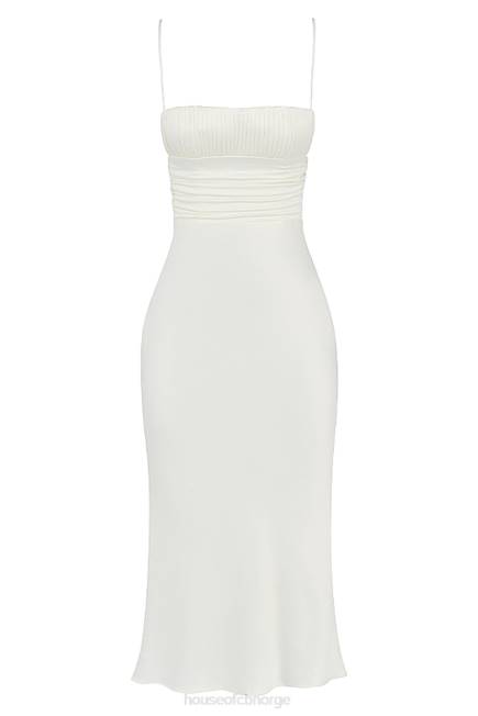 klær lois ivory sateng korsett midikjole House of CB J6RL410