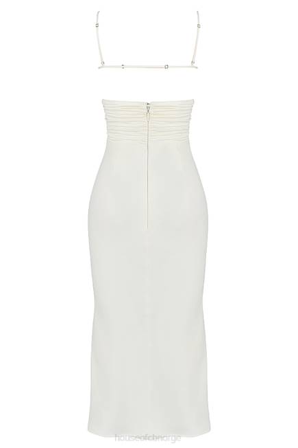 klær lois ivory sateng korsett midikjole House of CB J6RL410