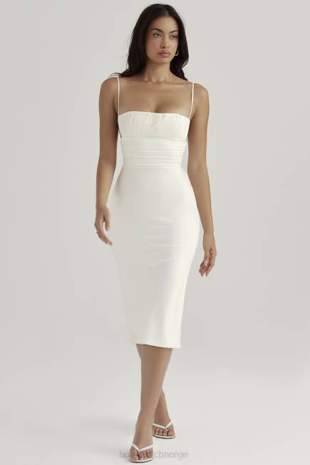 klær lois ivory sateng korsett midikjole House of CB J6RL410