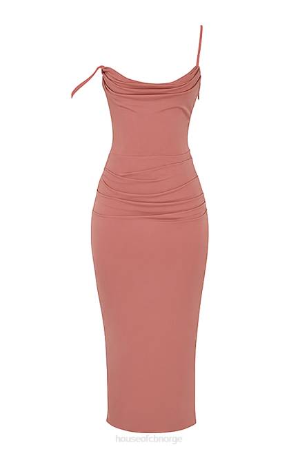 klær marciella rose drapert korsett midikjole House of CB J6RL508