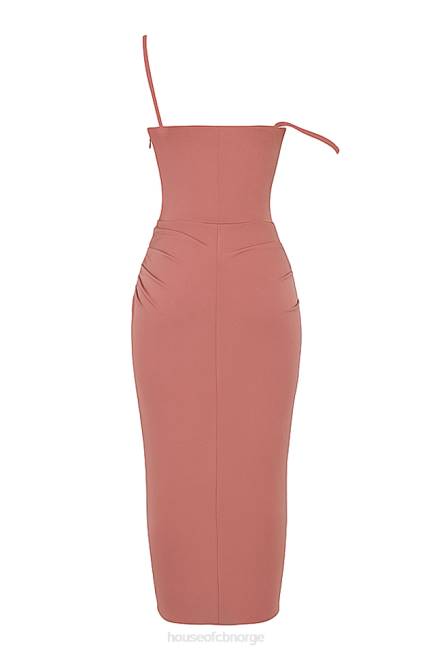 klær marciella rose drapert korsett midikjole House of CB J6RL508